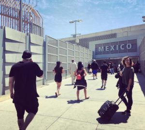 susana ferreira at the san ysidro border crossing, photo by marie arago